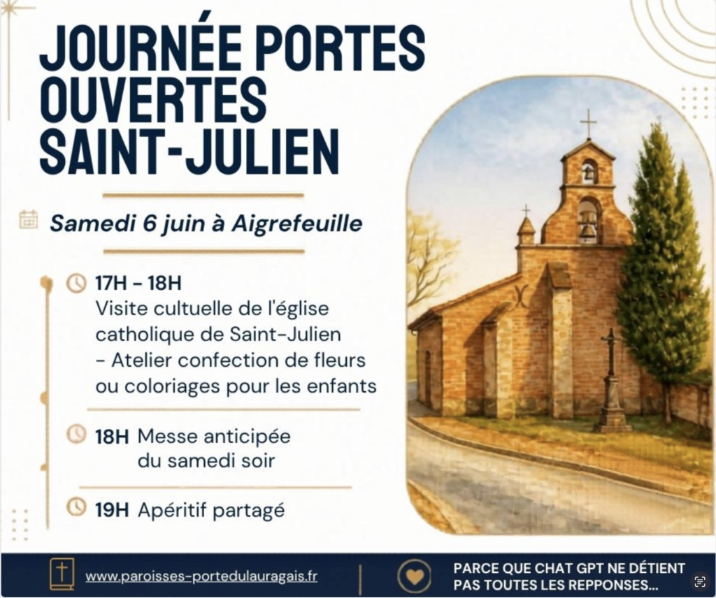 Journée portes ouvertes église Aigrefeuille